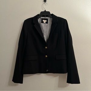 J. Crew | Schoolboy Blazer Wool Single Breasted Button Front Black